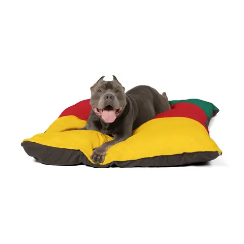 Cameroon Green Red Yellow Star Pet Bed — other view