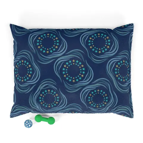 Caribbean Unity Island Stars Pet Bed — front view