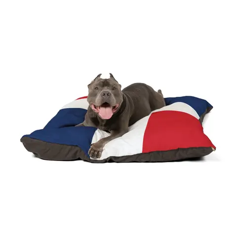 Dominican Republic Cross & Quarters Pet Bed — other view