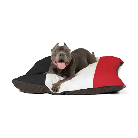 Egypt Red White Black Emblem Pet Bed — other view