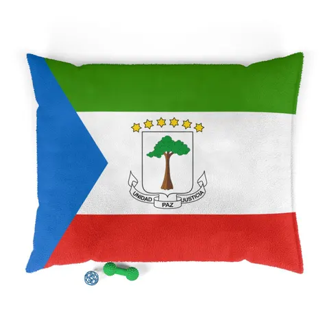 Equatorial Guinea Tricolor & Triangle Pet Bed — front view