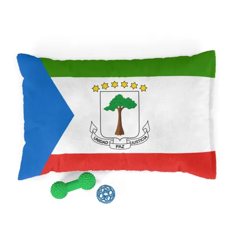 Equatorial Guinea Tricolor & Triangle Pet Bed — front view
