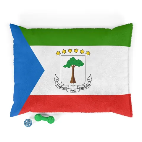 Equatorial Guinea Tricolor & Triangle Pet Bed — front view
