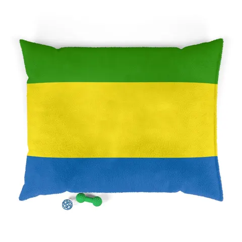 Gabon Green Yellow Blue Pet Bed — front view