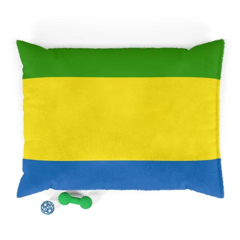 Gabon Green Yellow Blue Pet Bed — front view