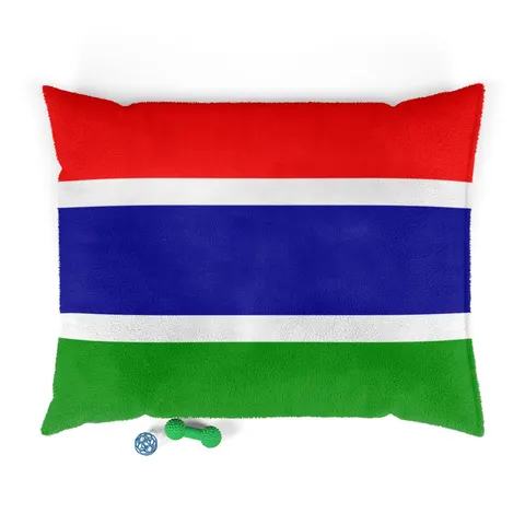 Gambia Red Blue Green Pet Bed — front view