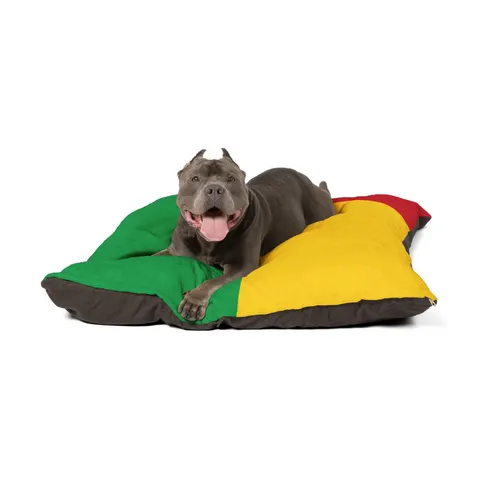 Guinea-Bissau Red Yellow Green Star Pet Bed — other view