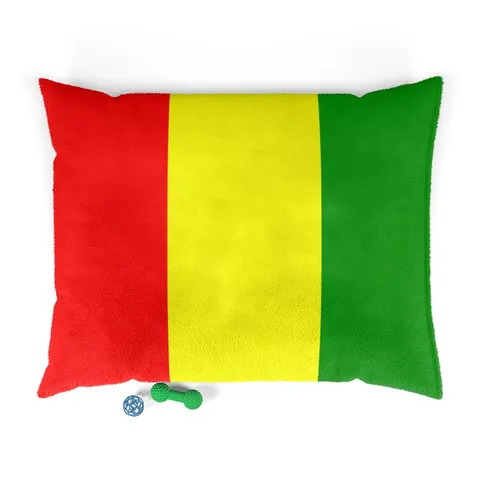 Guinea Red Yellow Green Pet Bed — front view