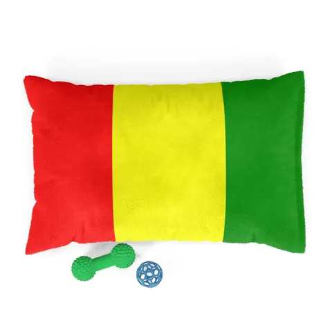 Guinea Red Yellow Green Pet Bed — front view