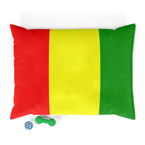 Guinea Red Yellow Green Pet Bed — front view