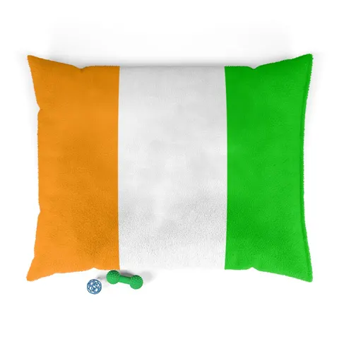 Côte d’Ivoire Orange White Green Pet Bed — front view