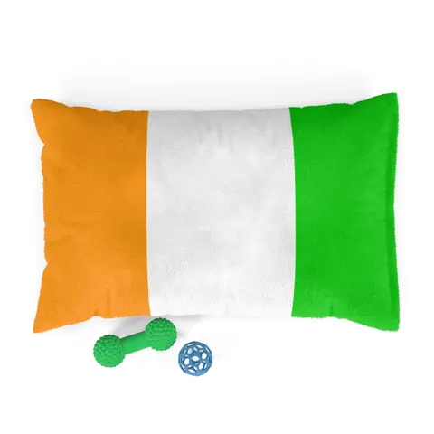 Côte d’Ivoire Orange White Green Pet Bed — front view
