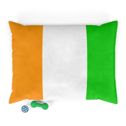 Côte d’Ivoire Orange White Green Pet Bed — front view