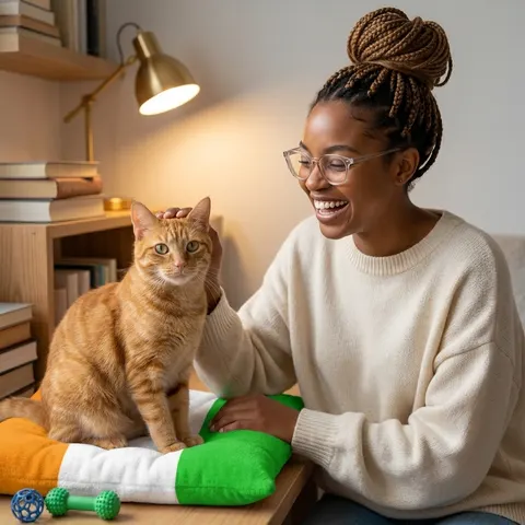 Côte d’Ivoire Orange White Green Pet Bed