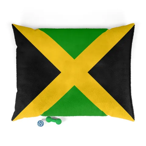 Jamaica Gold Cross Pet Bed — front view