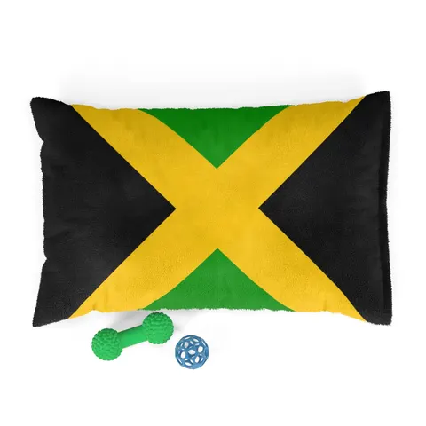 Jamaica Gold Cross Pet Bed — front view