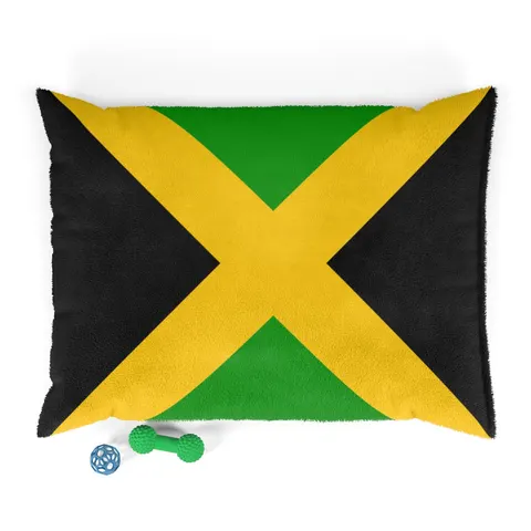 Jamaica Gold Cross Pet Bed — front view