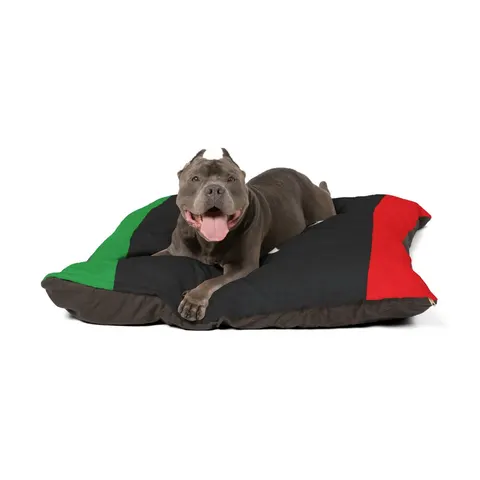 Libya Red Black Green Crescent Pet Bed — other view