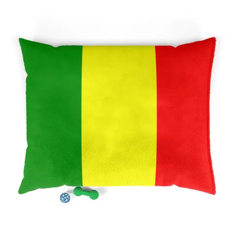 Mali Green Yellow Red Pet Bed — front view