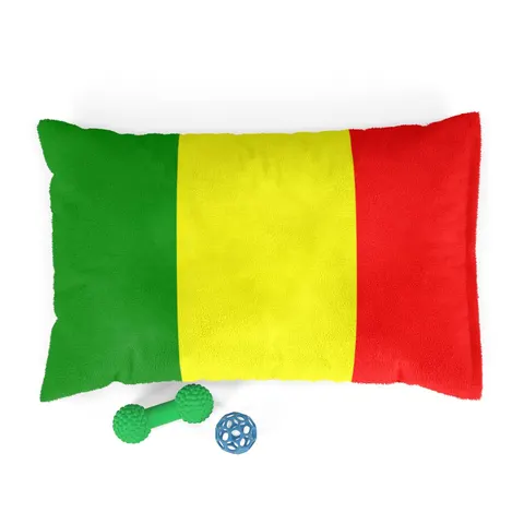 Mali Green Yellow Red Pet Bed — front view