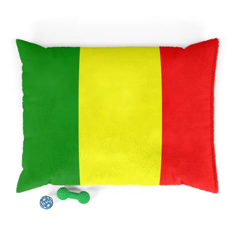 Mali Green Yellow Red Pet Bed — front view