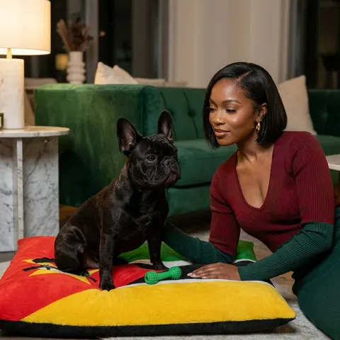 Mozambique Green Black Yellow Pet Bed