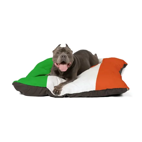 Niger Orange White Green Circle Pet Bed — other view