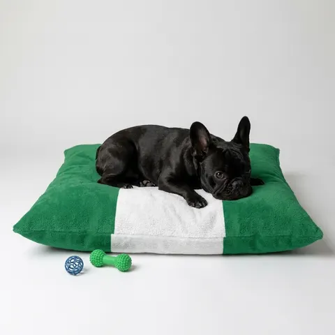 Nigeria Green & White Stripes Pet Bed