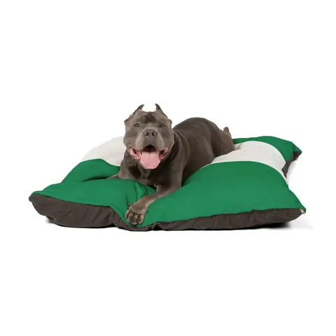 Nigeria Green & White Stripes Pet Bed — other view