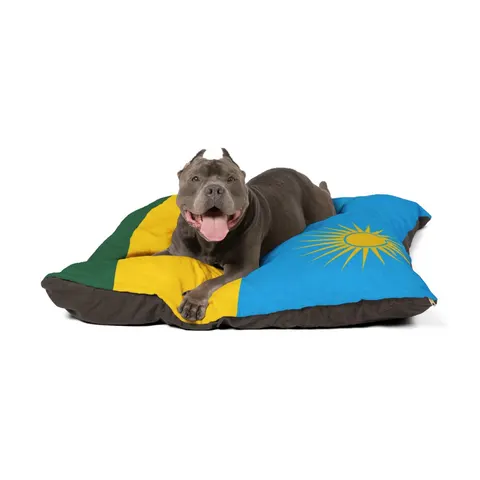 Rwanda Sky Blue & Sun Pet Bed — other view