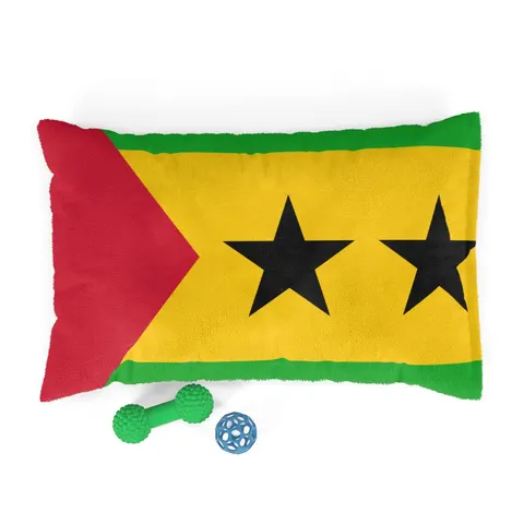 São Tomé & Príncipe Stars & Stripes Pet Bed — front view