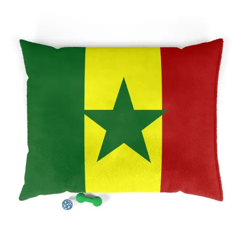 Senegal Green Yellow Red Pet Bed — front view