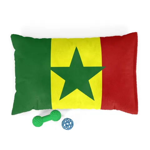 Senegal Green Yellow Red Pet Bed — front view