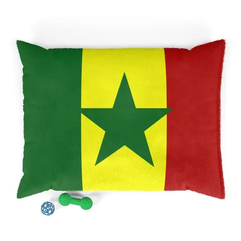 Senegal Green Yellow Red Pet Bed — front view