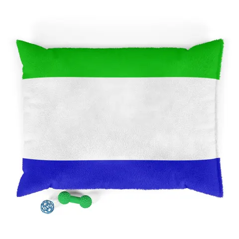 Sierra Leone Green White Blue Pet Bed — front view