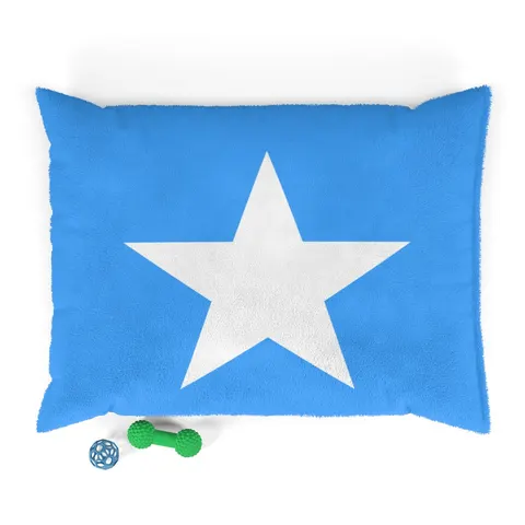 Somalia Blue White Star Pet Bed — front view