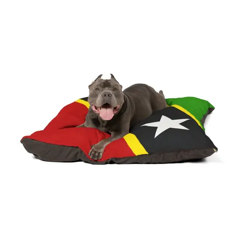 St. Kitts & Nevis Diagonal Stars Pet Bed — other view