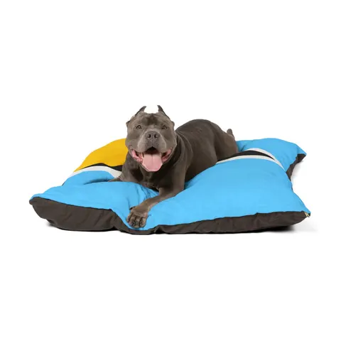 Saint Lucia Blue Triangle Peak Pet Bed — other view