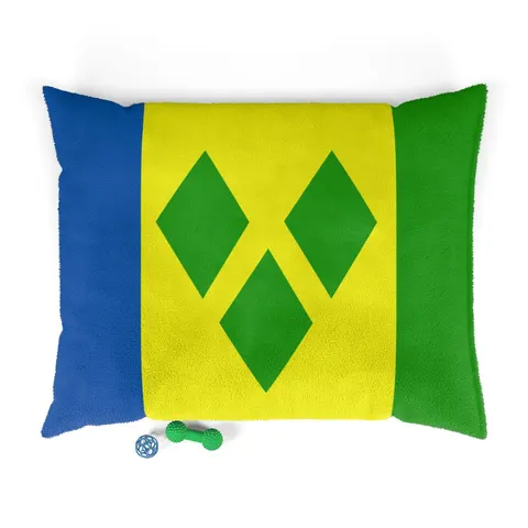 St. Vincent & Grenadines Diamonds Pet Bed — front view