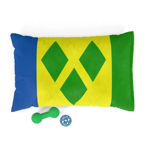 St. Vincent & Grenadines Diamonds Pet Bed — front view