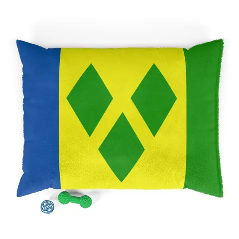 St. Vincent & Grenadines Diamonds Pet Bed — front view