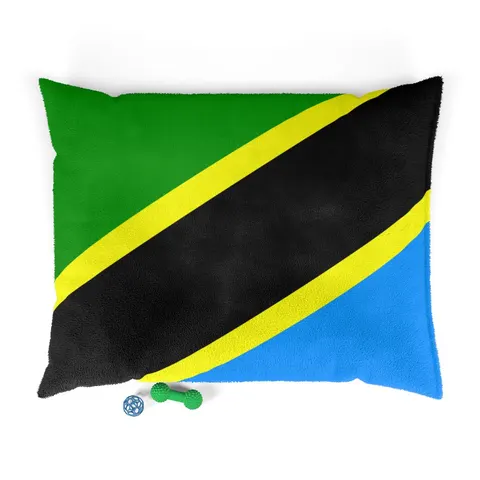 Tanzania Diagonal Bands Pet Bed — front view