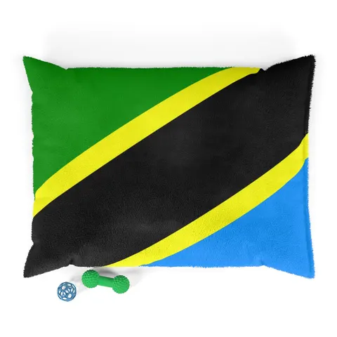 Tanzania Diagonal Bands Pet Bed — front view