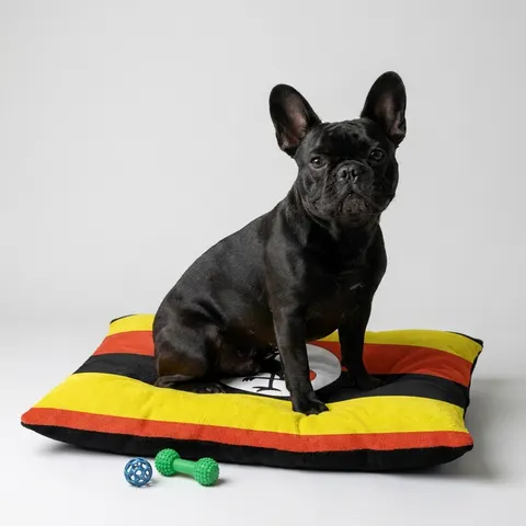 Uganda Black Yellow Red Bands Pet Bed