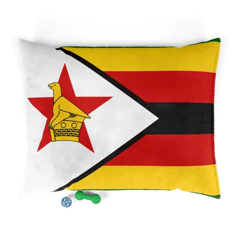 Zimbabwe Stripes & Triangle Pet Bed — front view