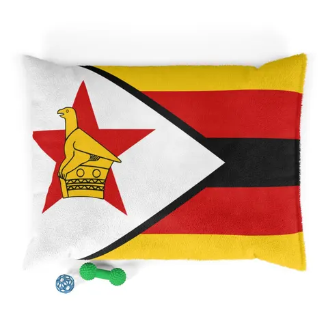Zimbabwe Stripes & Triangle Pet Bed — front view