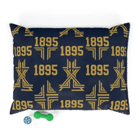 Fort Valley State 1895 Blue & Gold Pet Bed — front view