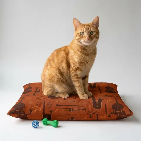 Harlem Jazz Silhouettes Pet Bed