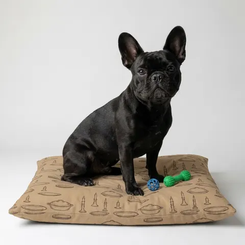 Holiday Family Dinner Icons Pet Bed