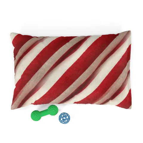 Holiday Candy Cane Twist Pet Bed — front view